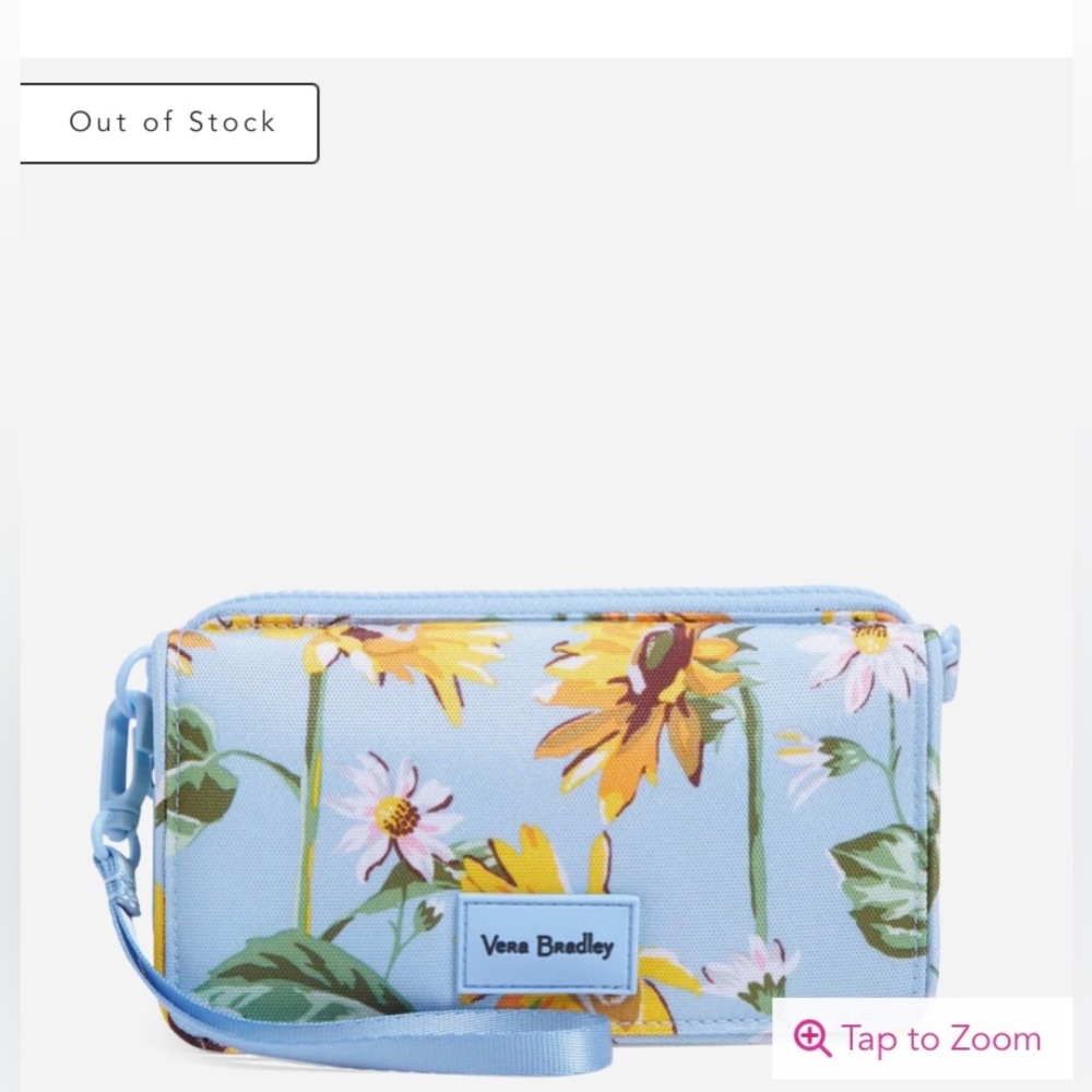 BRAND NEW SUNFLOWER RFID COMPACT CROSSBODY BAG
